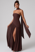 Robe Longue Maliyah - Prune Marron
