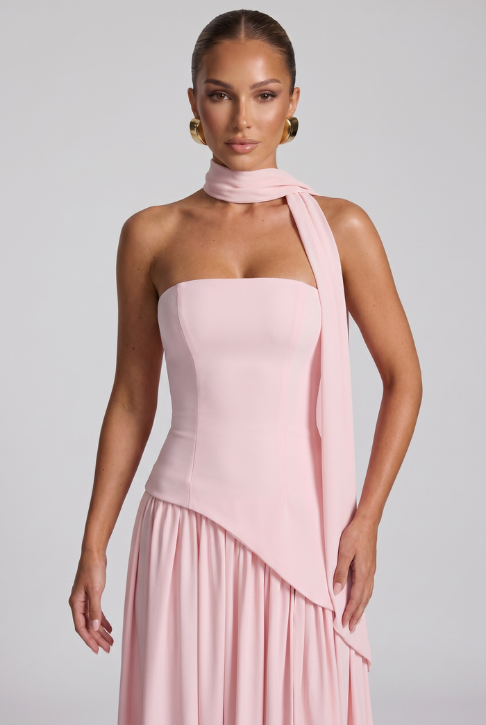 Robe Longue Maliyah - Rose Poudré