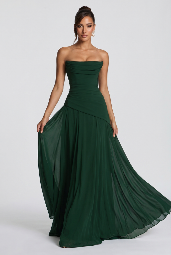 Robe Longue Patricia - Émeraude
