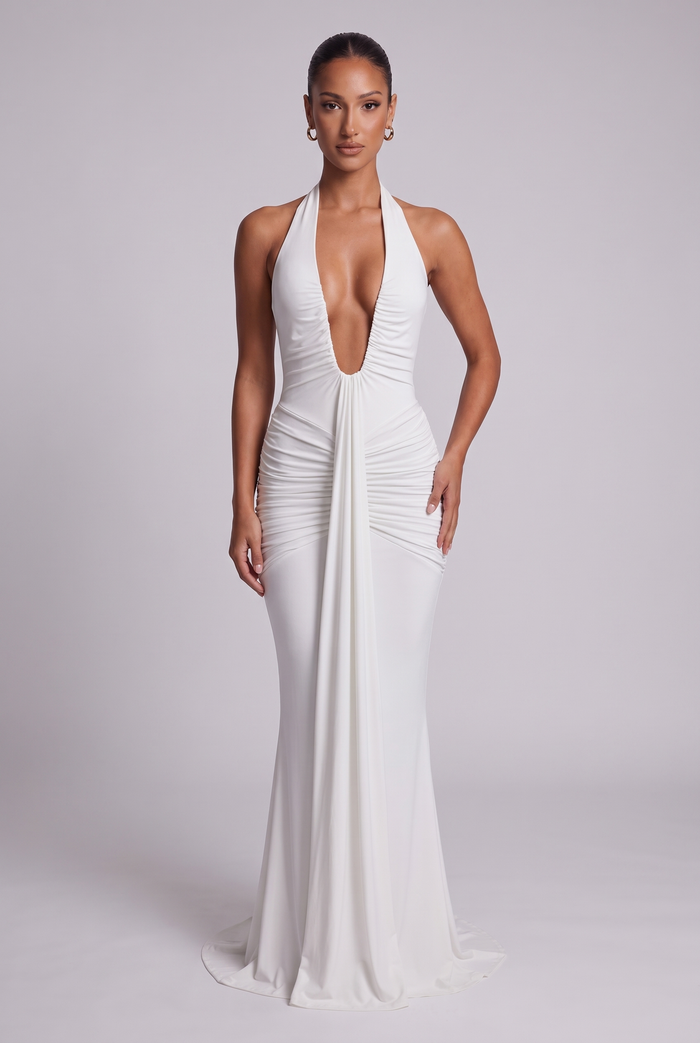 Robe Longue Rosetta - Blanc