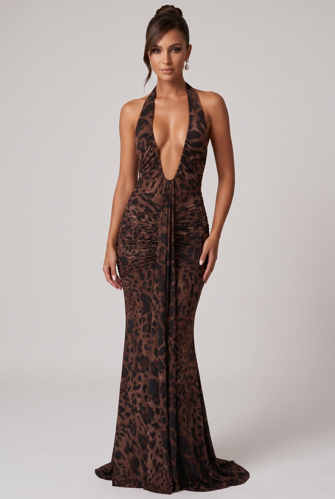 Robe Longue Rosetta - Imprimé Léopard