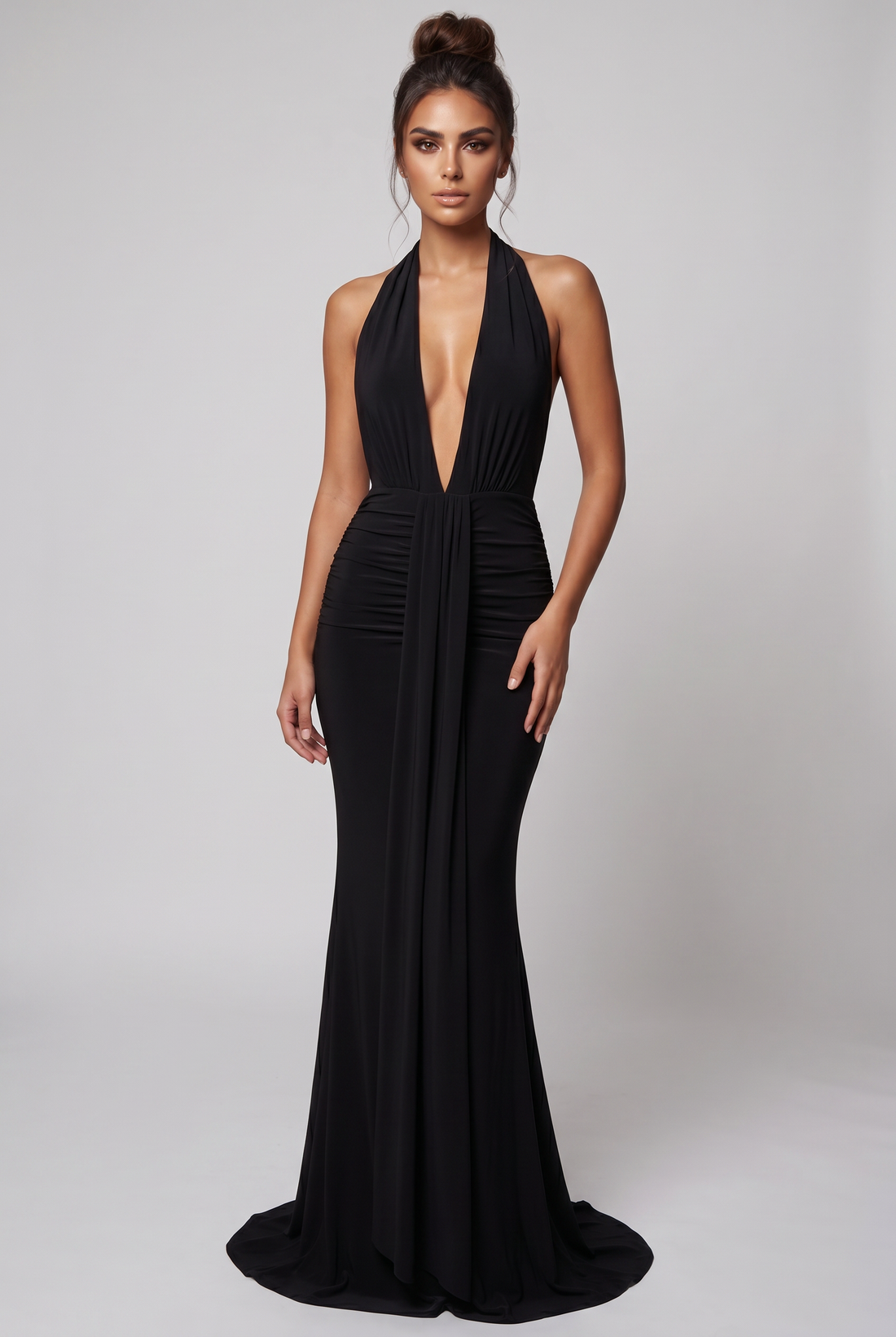 Robe Longue Rosetta - Noir
