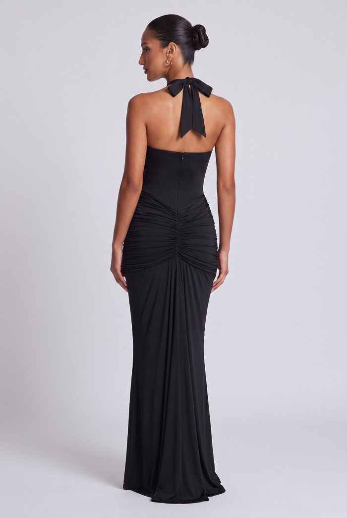 Robe Longue Rosetta - Noir