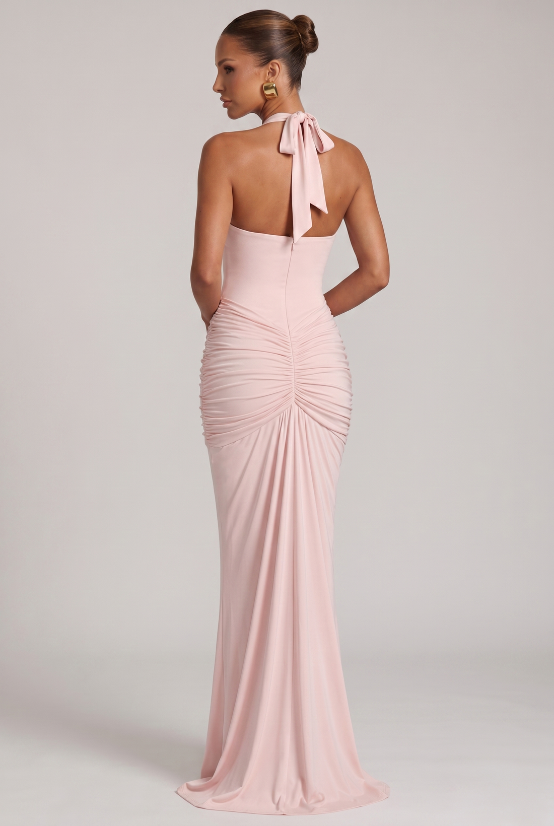 Robe Longue Rosetta - Rose Poudré
