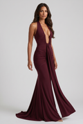 Robe Longue Rosetta - Rouge Cerise