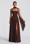 Robe Longue Tullulah - Prune Marron