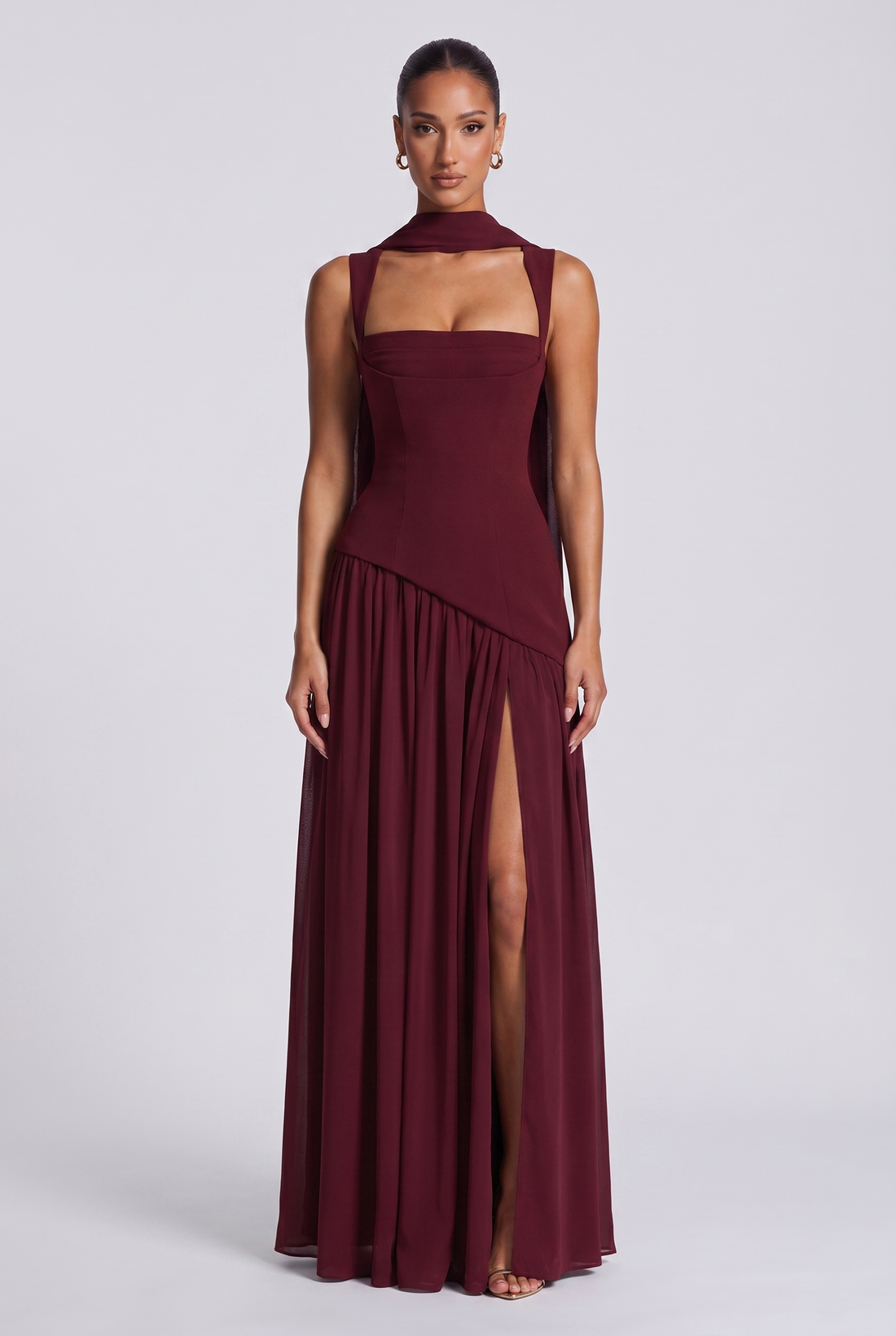 Robe Longue Tullulah - Rouge Cerise
