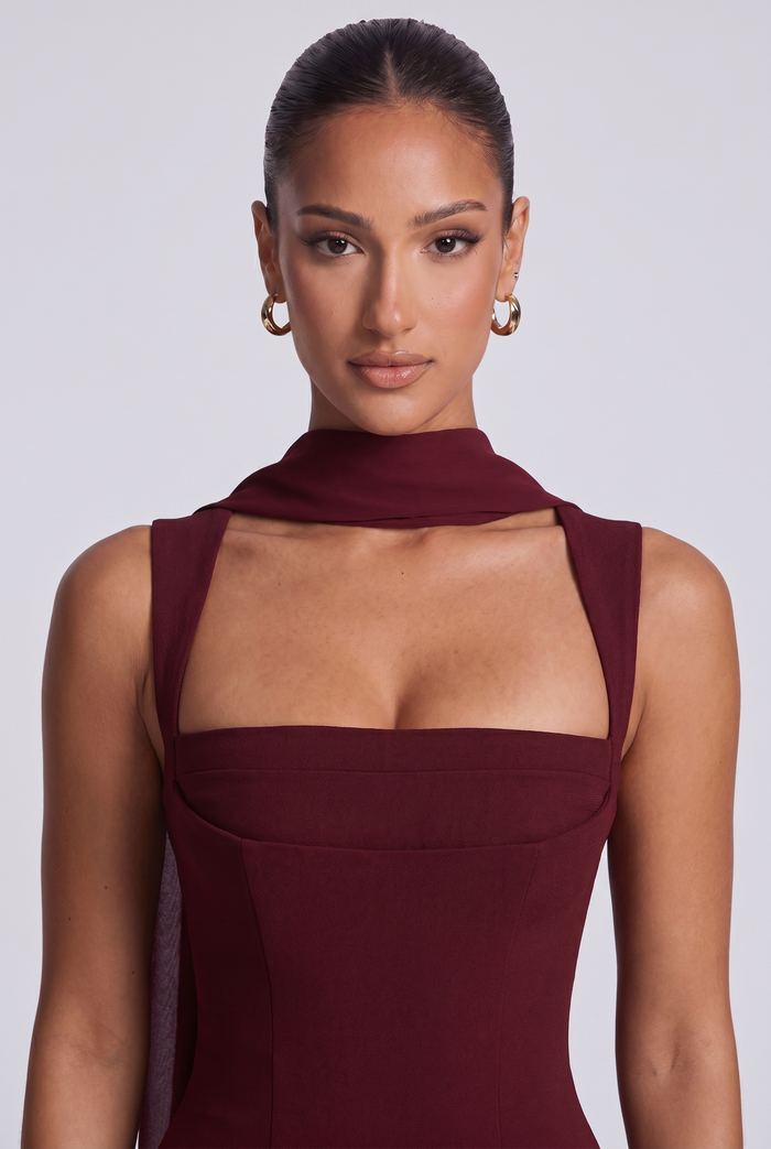 Robe Longue Tullulah - Rouge Cerise