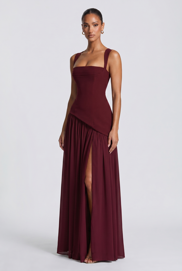 Robe Longue Tullulah - Rouge Cerise