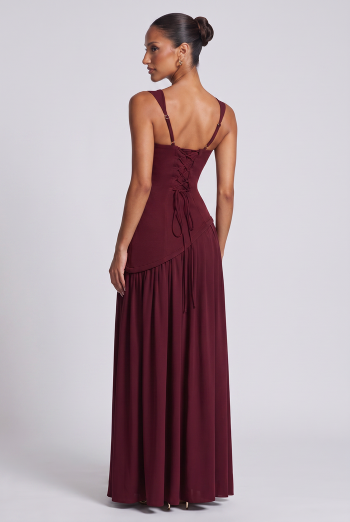 Robe Longue Tullulah - Rouge Cerise
