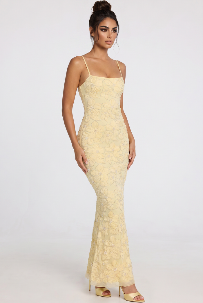Robe Longue Valora - Jaune Beurre