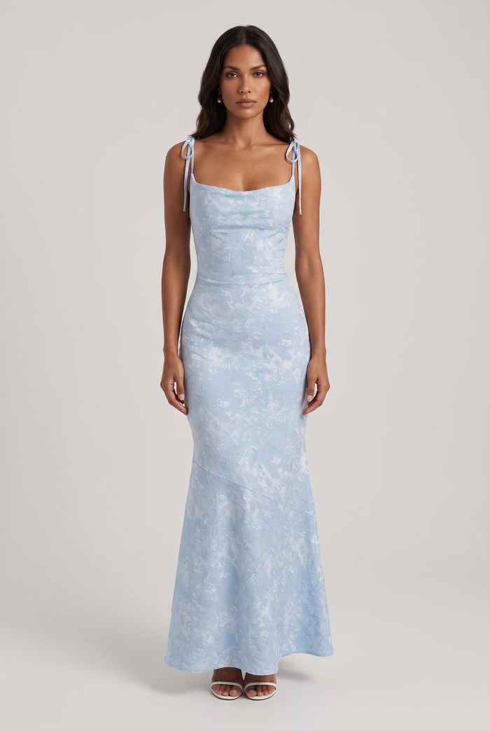 Robe Longue Whitney - Bleu