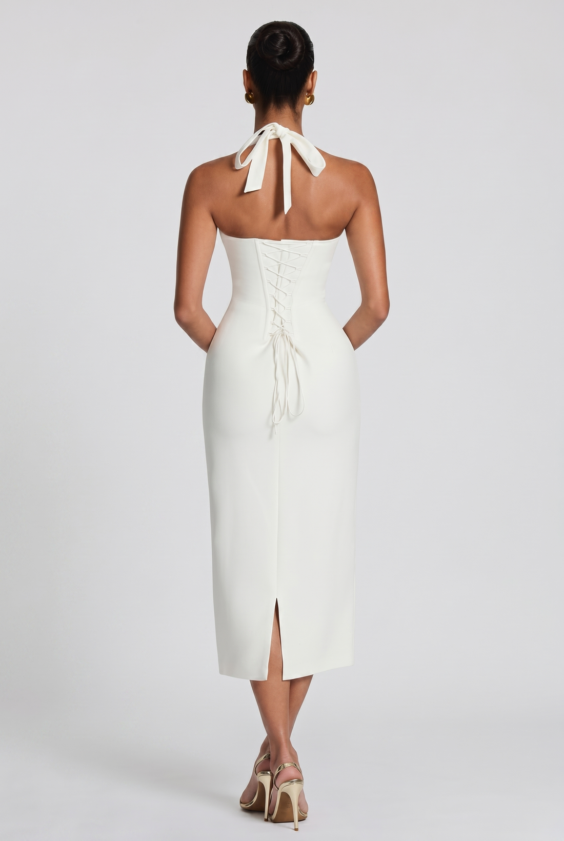 Robe Mi-Longue Cassia - Ivoire