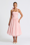 Robe Mi-Longue Cressida - Rose Poudré
