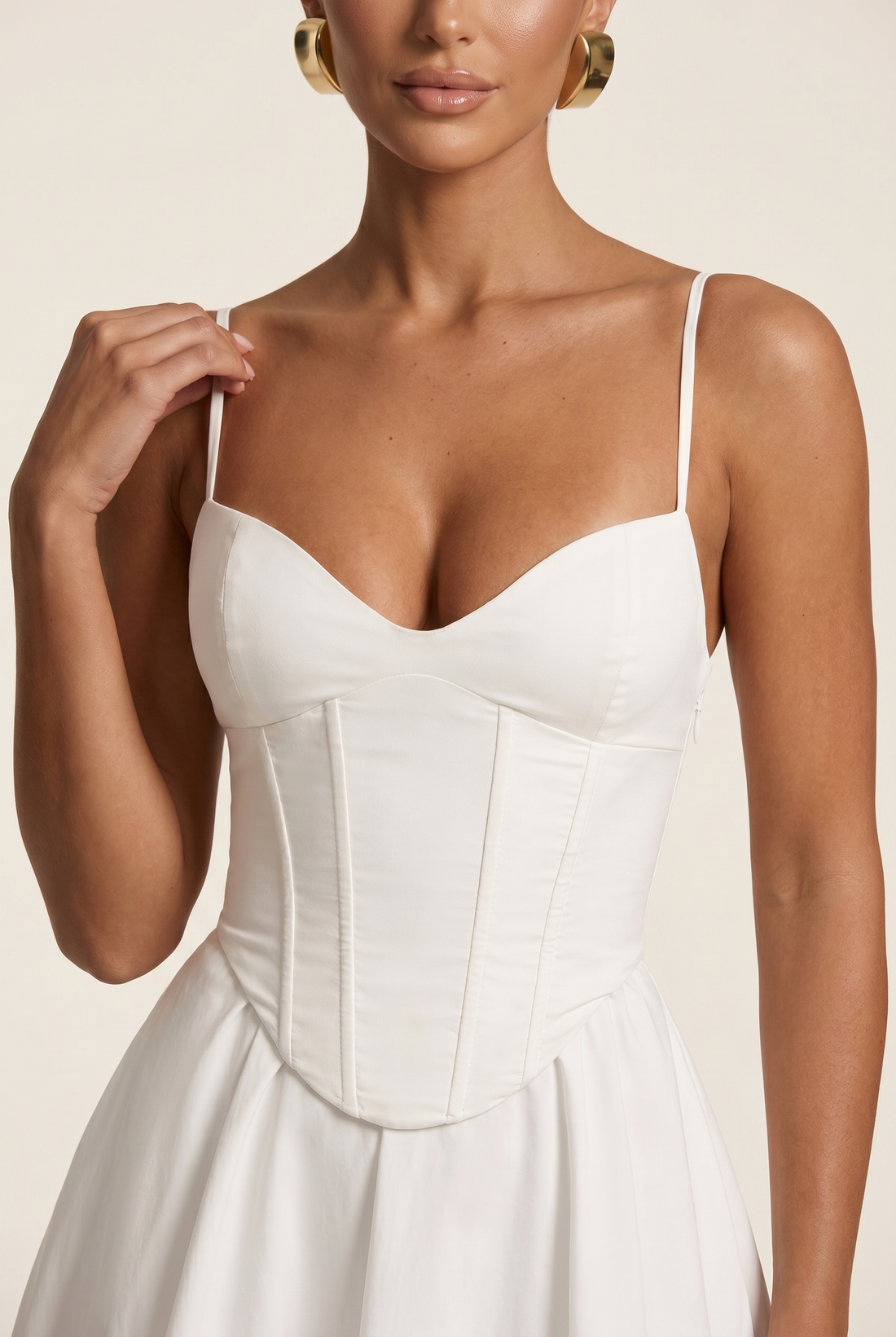Robe Mi-Longue Mariella - Ivoire