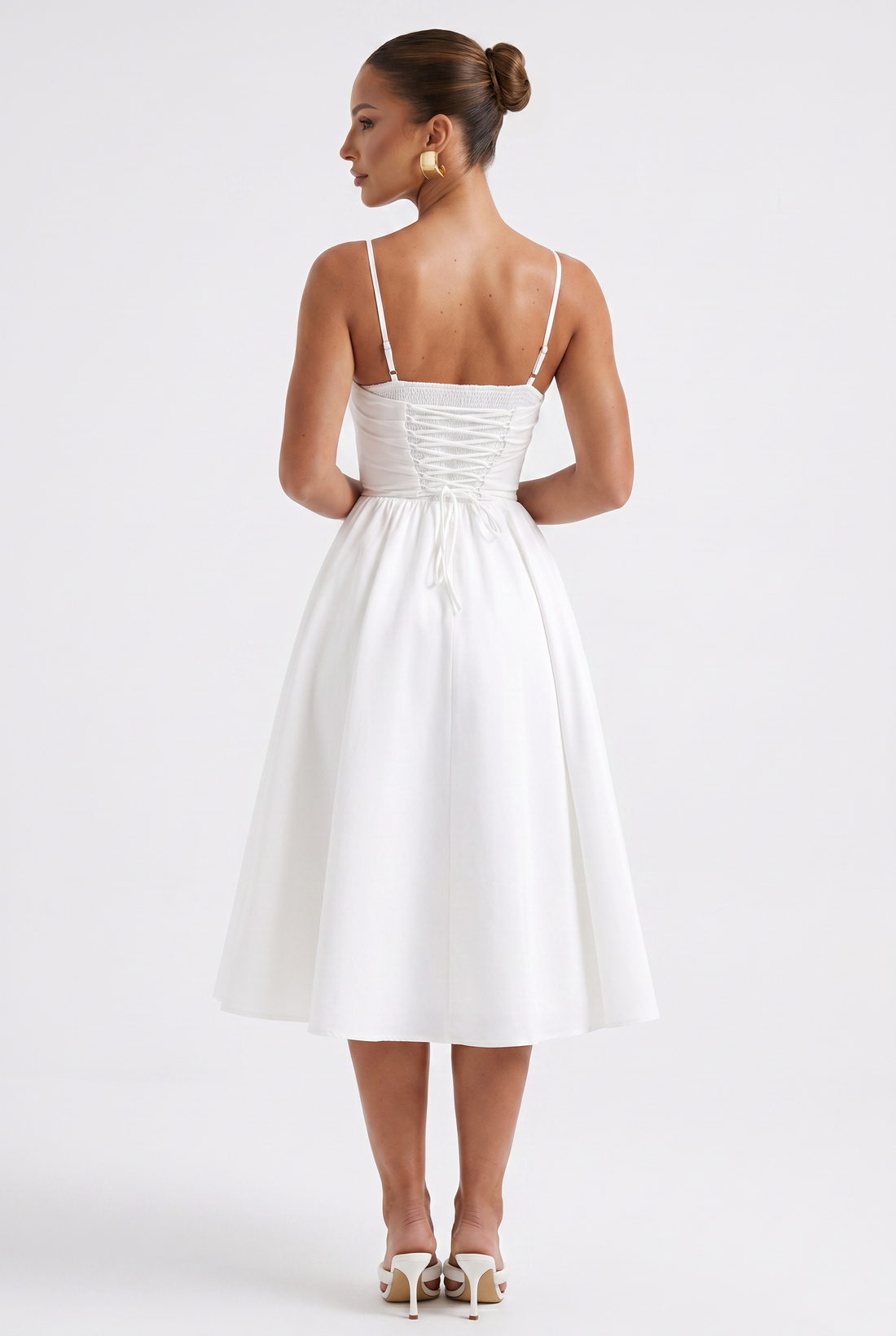 Robe Mi-Longue Mariella - Ivoire
