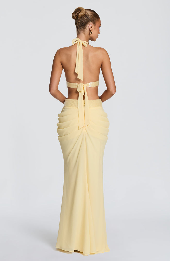 Robe Longue Sophie - Jaune Citron