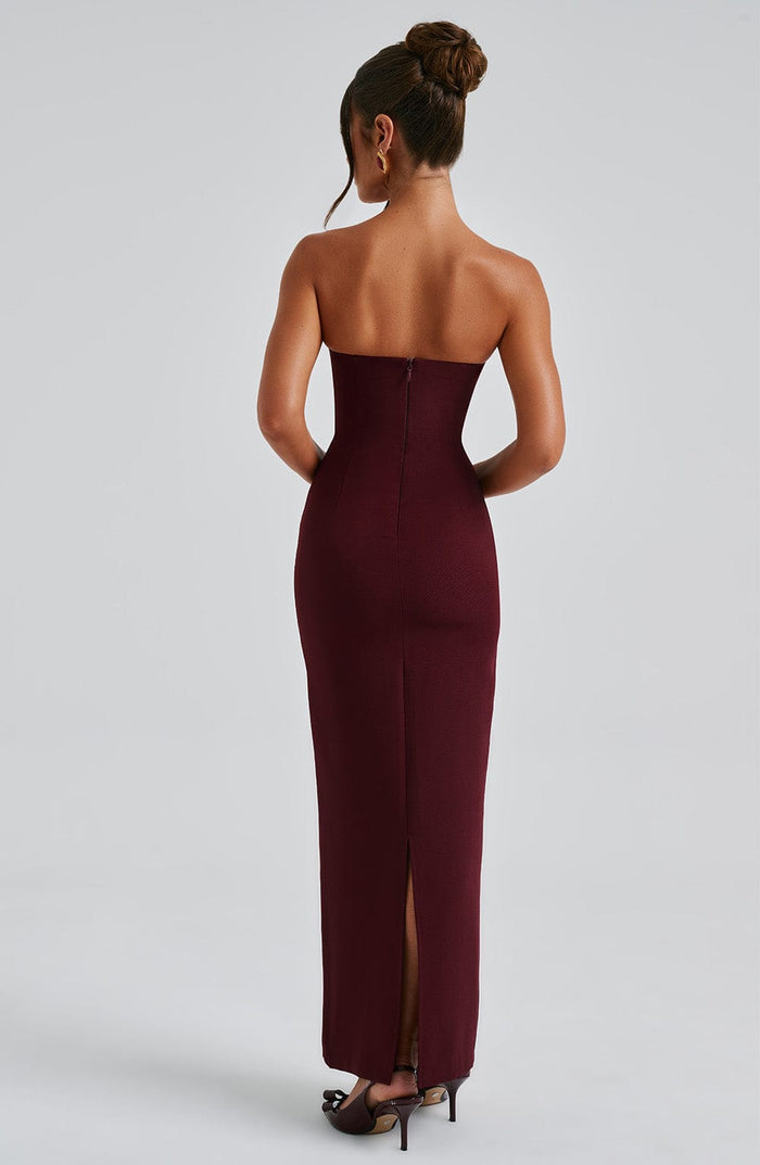 Robe Longue Yulia - Rouge Cerise