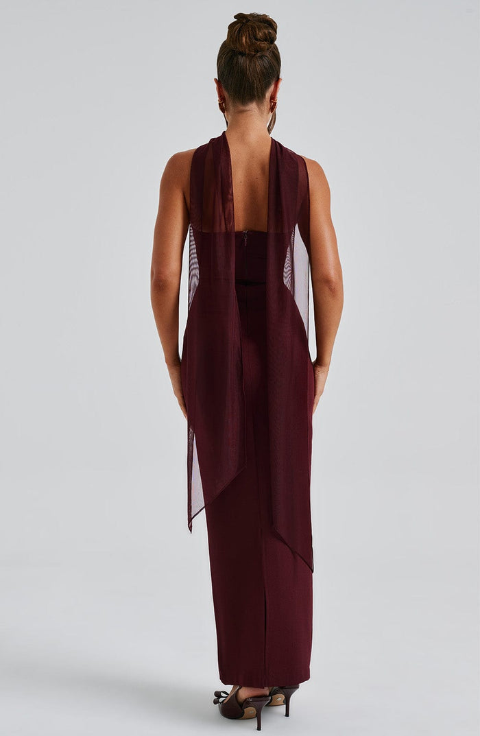 Robe Longue Yulia - Rouge Cerise